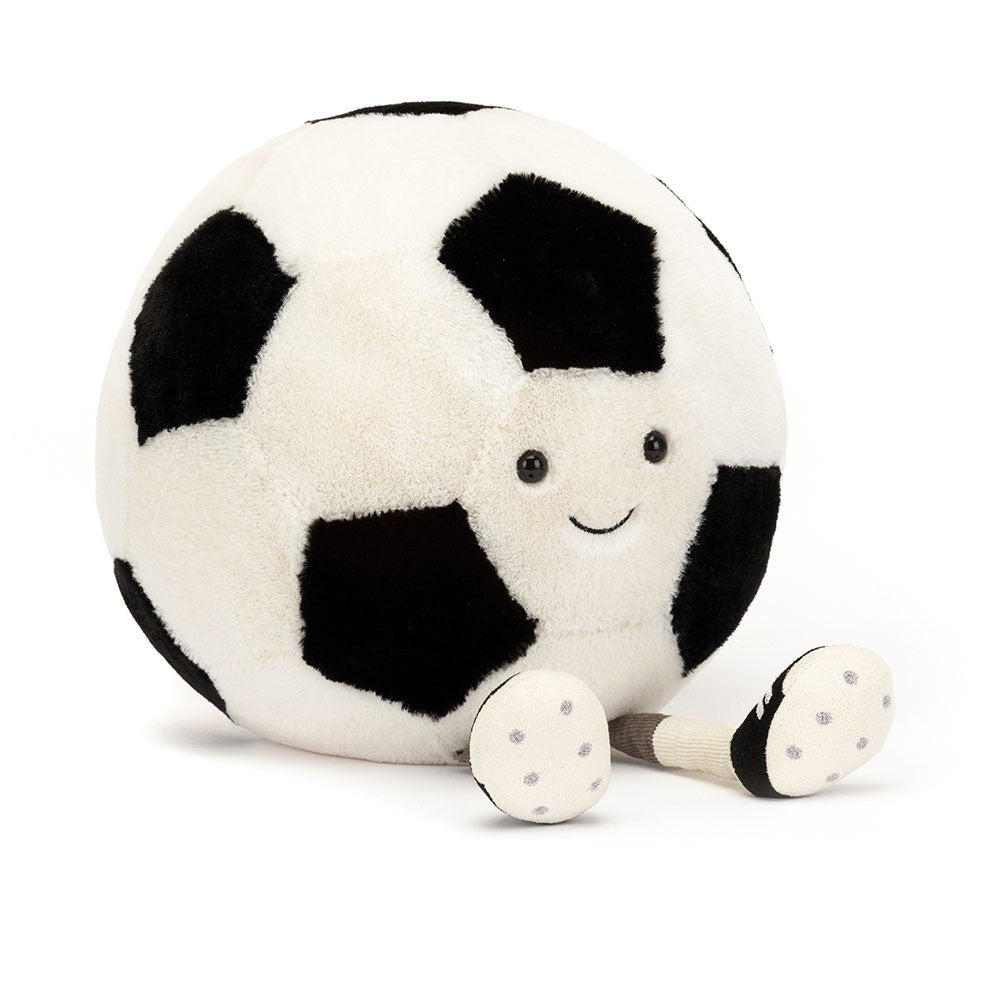 front view of Amuseables Sports Soccer Ball Plush Toy