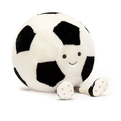 front view of Amuseables Sports Soccer Ball Plush Toy