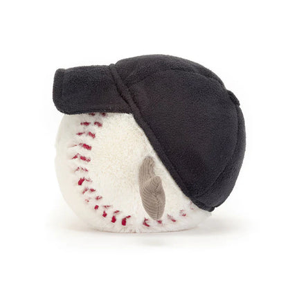 side view of Amuseables Sports Baseball Plush Toy