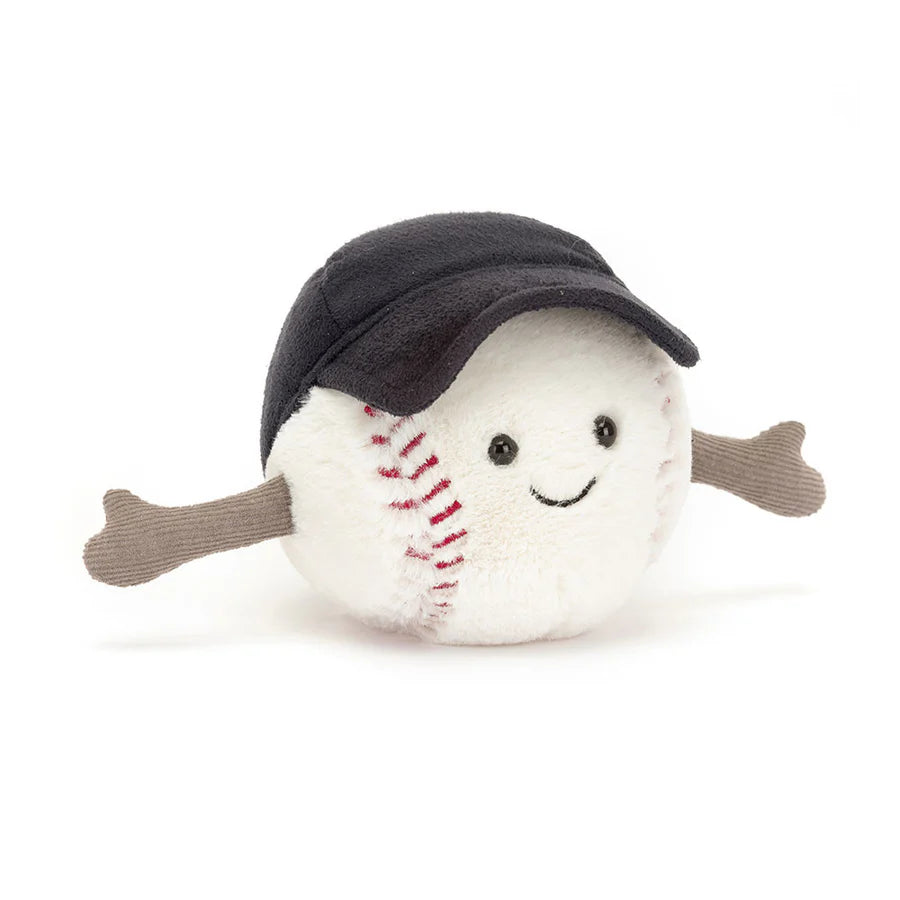 front view of Amuseables Sports Baseball Plush Toy
