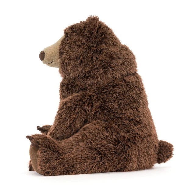 side view of Bizzlestomp Bear Plush Toy