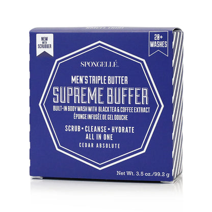 Spongellé Men's Supreme Buffer packaging on a white background