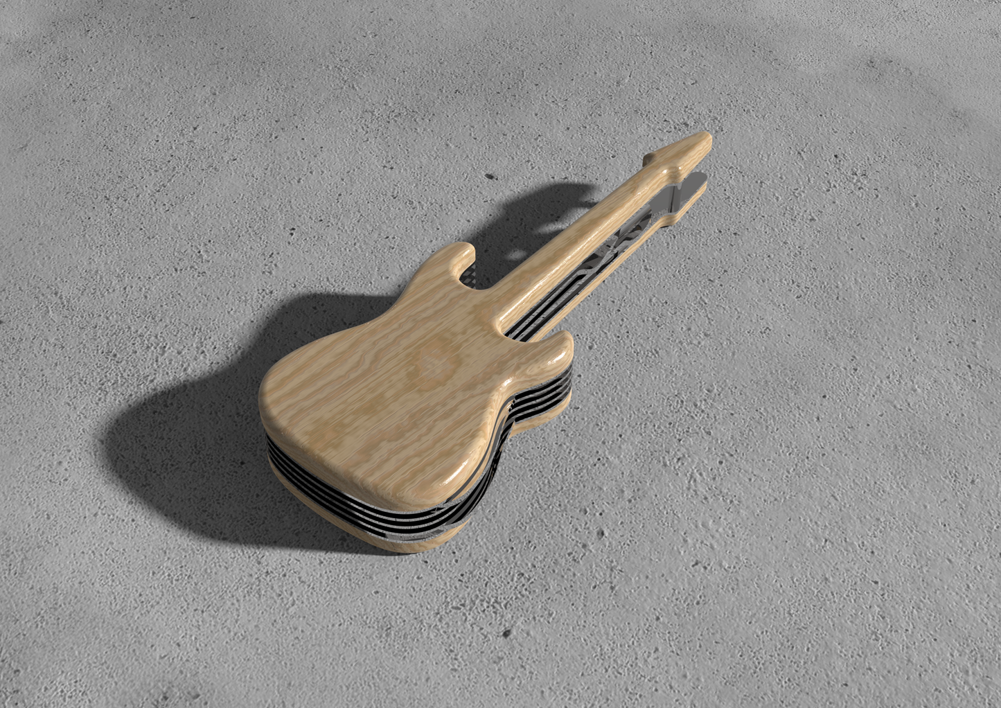 Guitar Multitool on a concrete background.