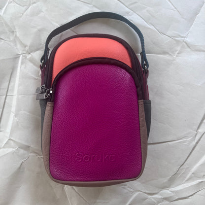 Melon and fuchsia Ruth Small Backpack Crossbody