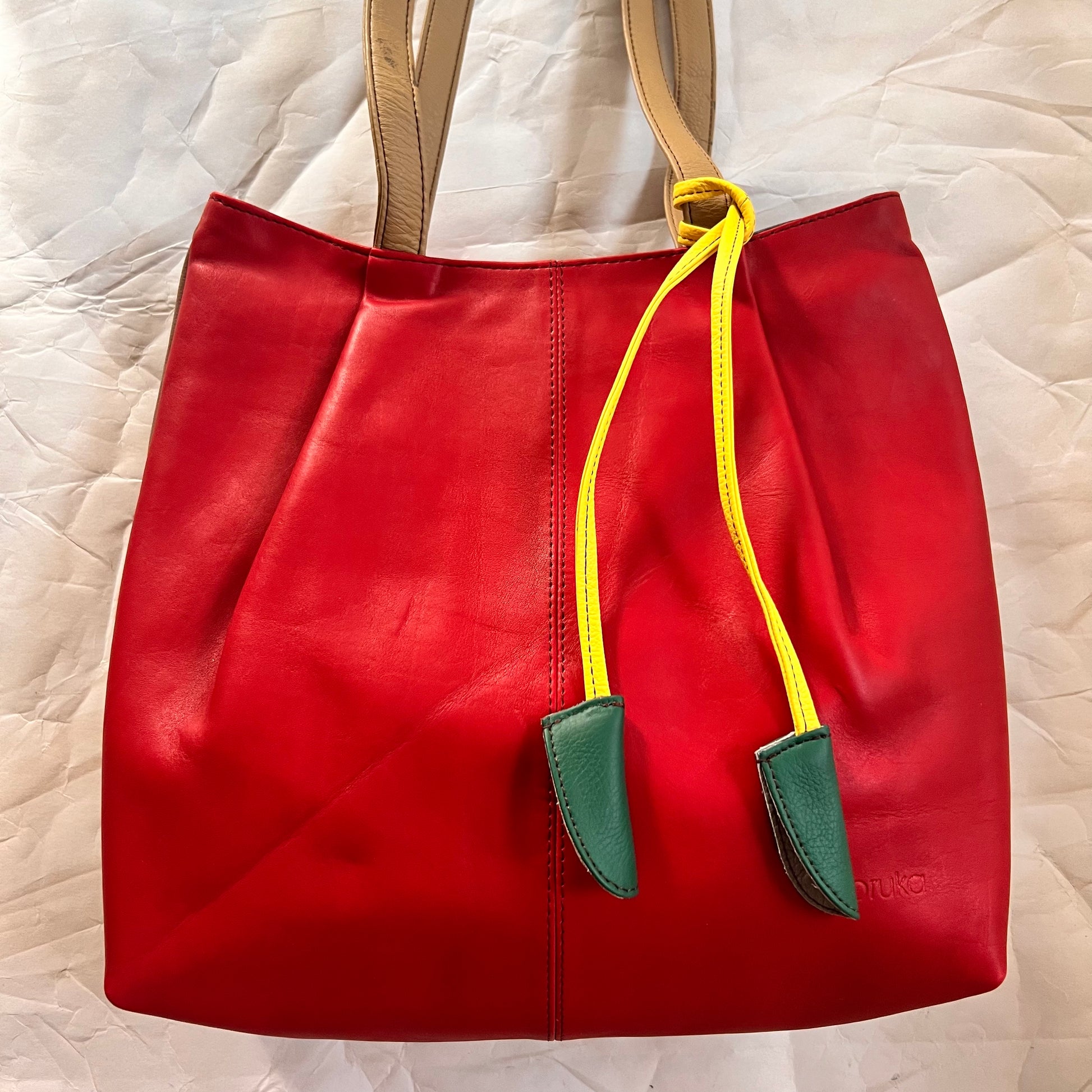 front of celine tote with leather tassel.