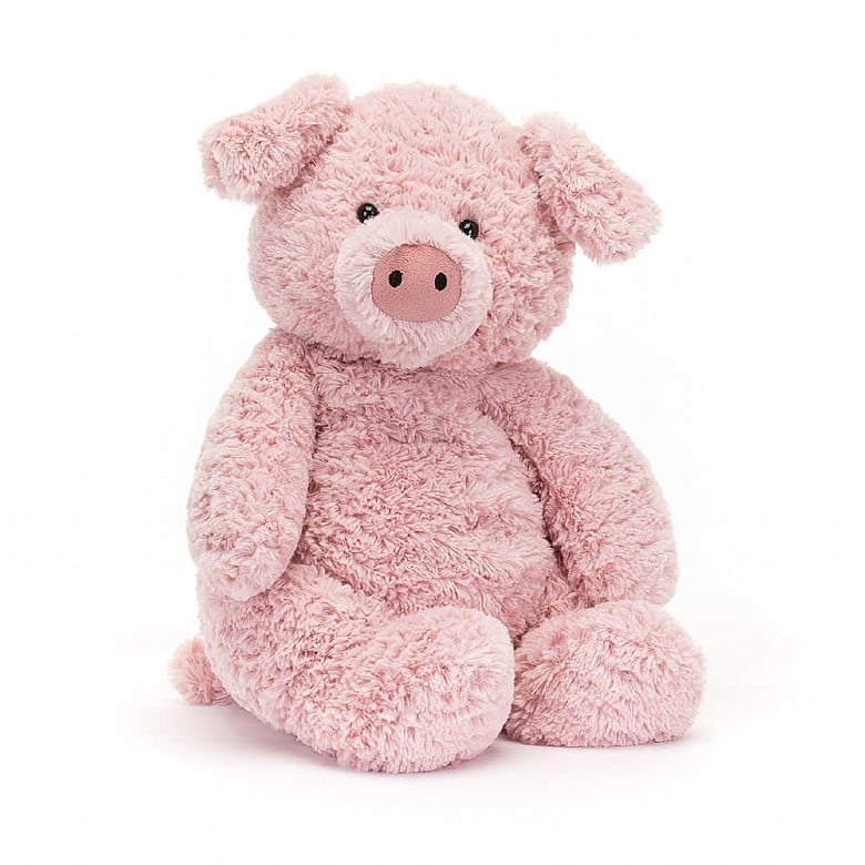 front view of Barnabus Pig Plush Toy displayed against a white background