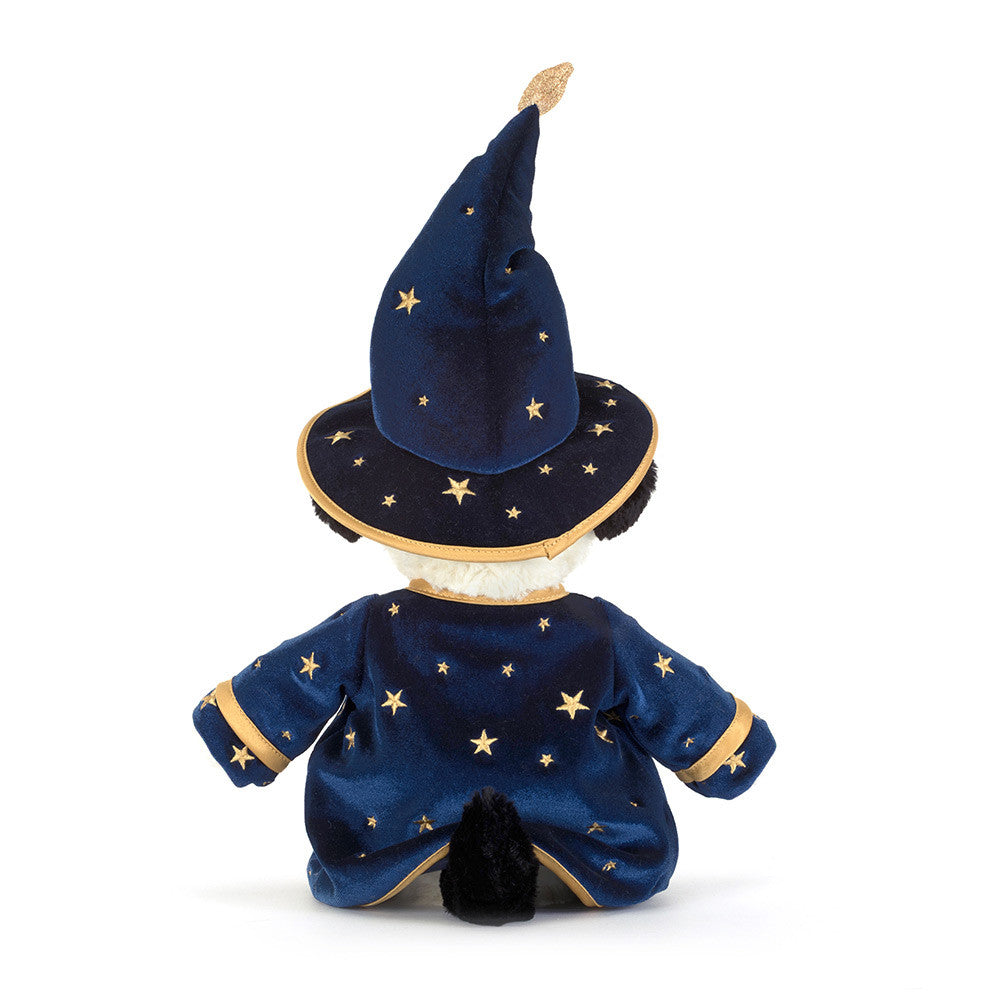 back view of Rufferty Puppy Wizard Outfit Plush Toy