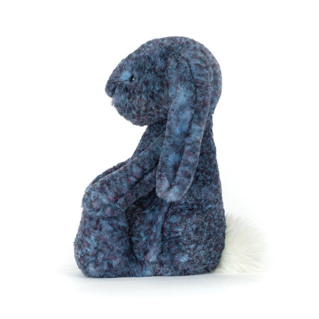 side view of Hopscone  Bunny Plush Toy