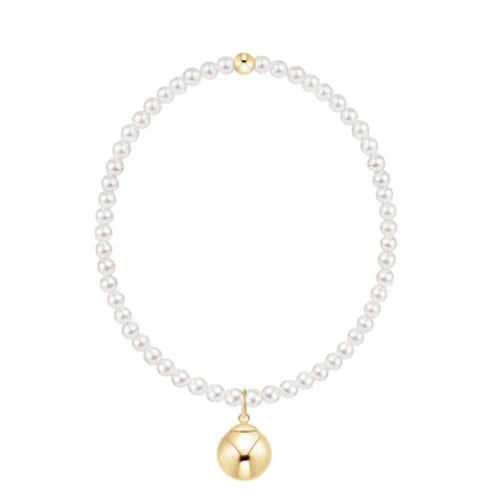 pearl bracelet with gold charm