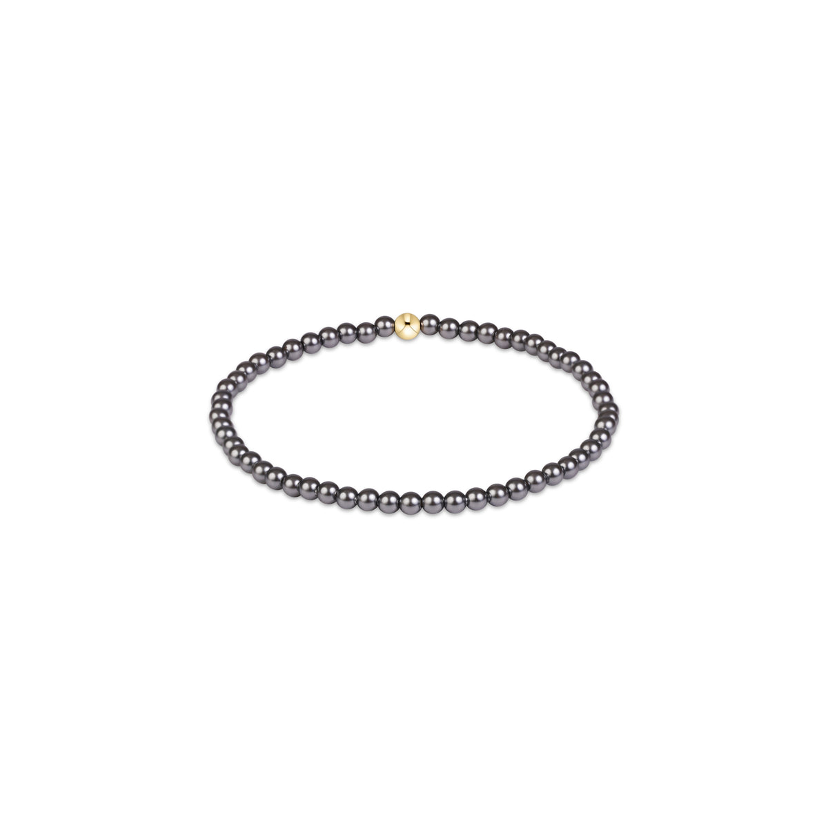 the Classic Pearl Dark Grey 3mm Bracelet