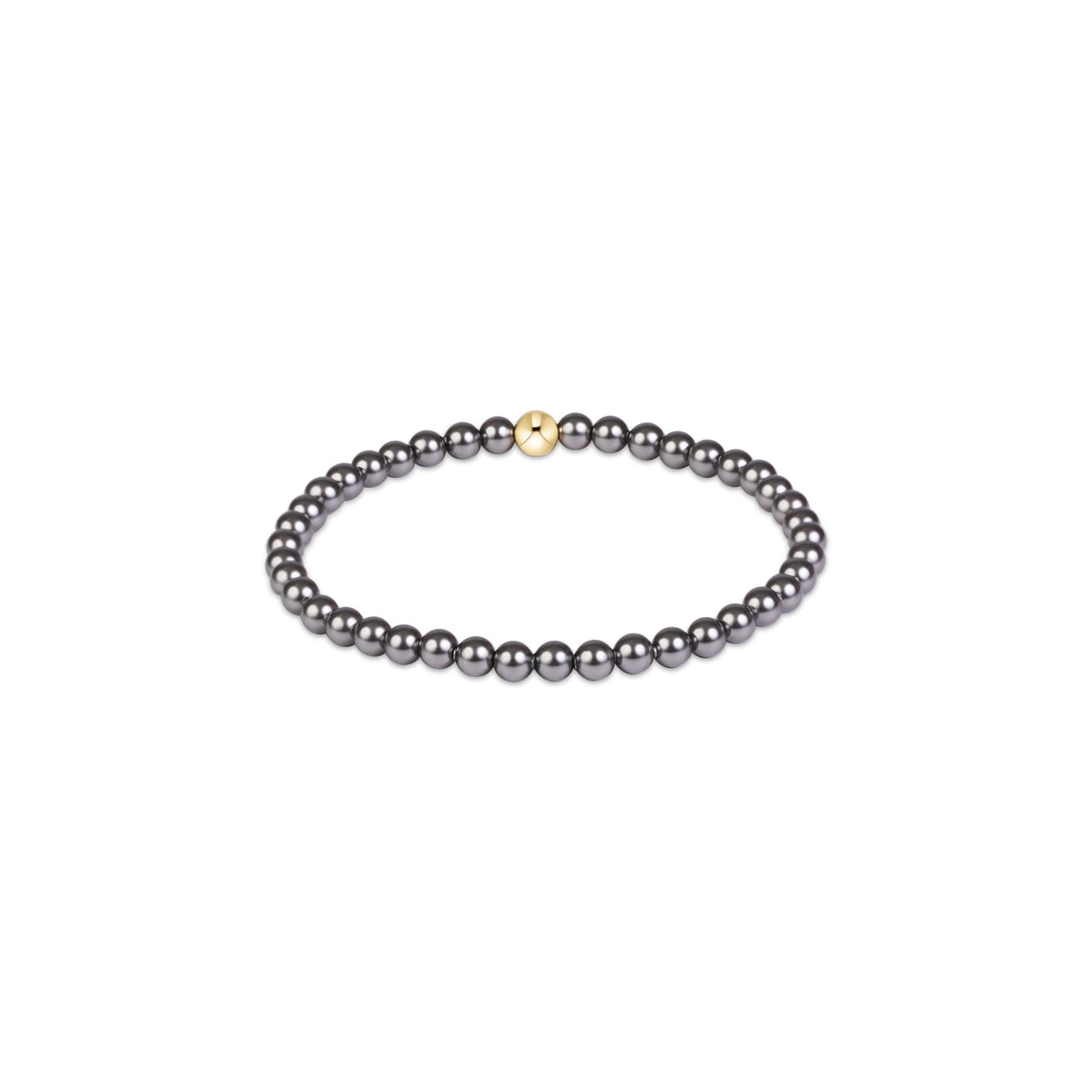 the Classic Pearl Dark Grey 4mm Bracelet