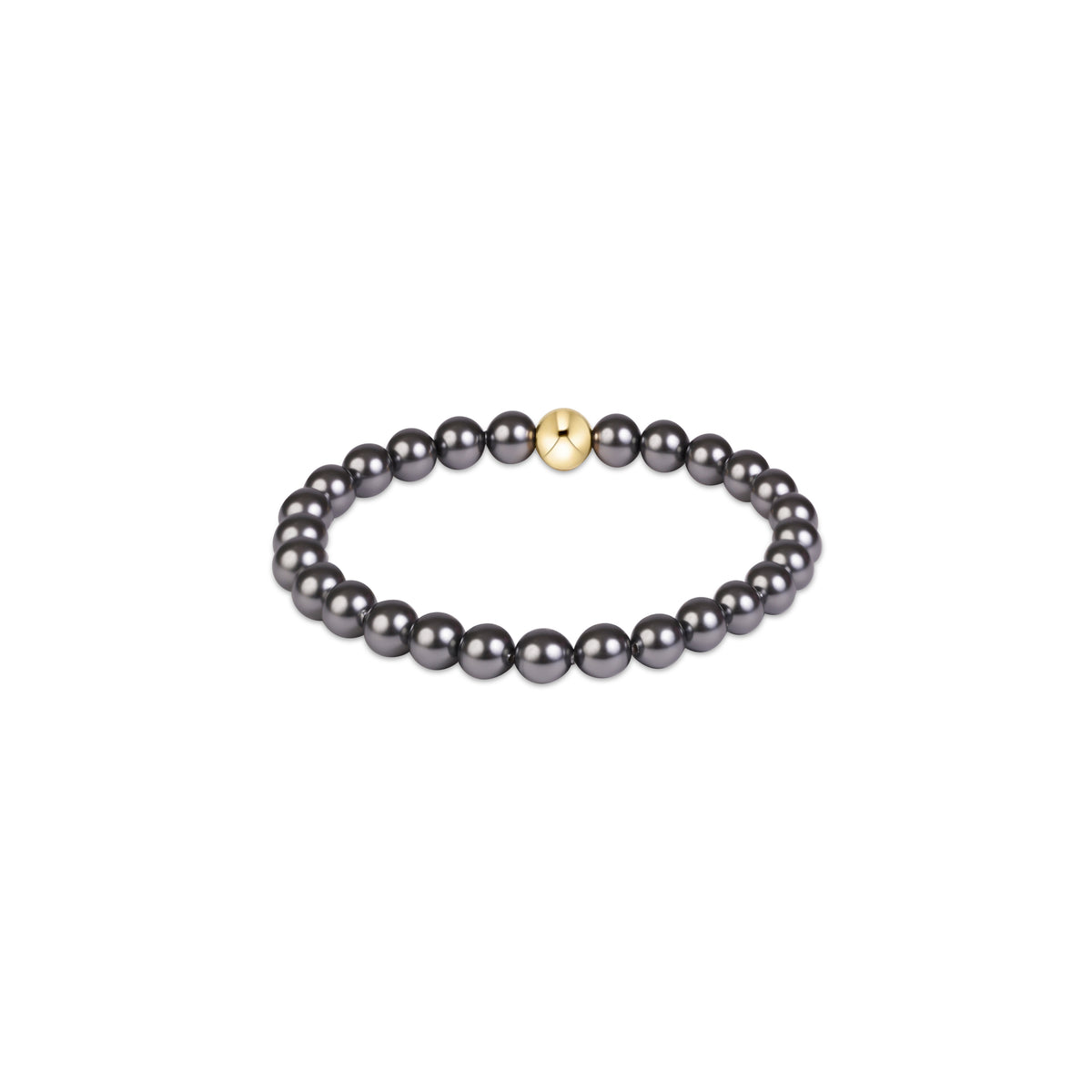 the Classic Pearl Dark Grey 6mm Bracelet