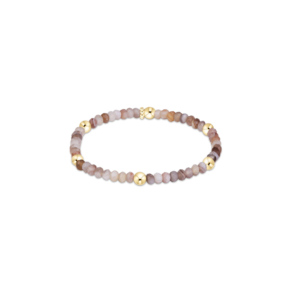 the Extends Presence Gemstone 4mm Bracelet, Botswana Agate