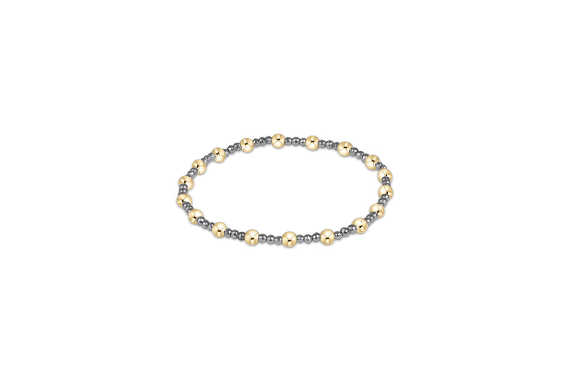 the Extends Sincerity Silver Faceted Hematite 2mm Bracelet