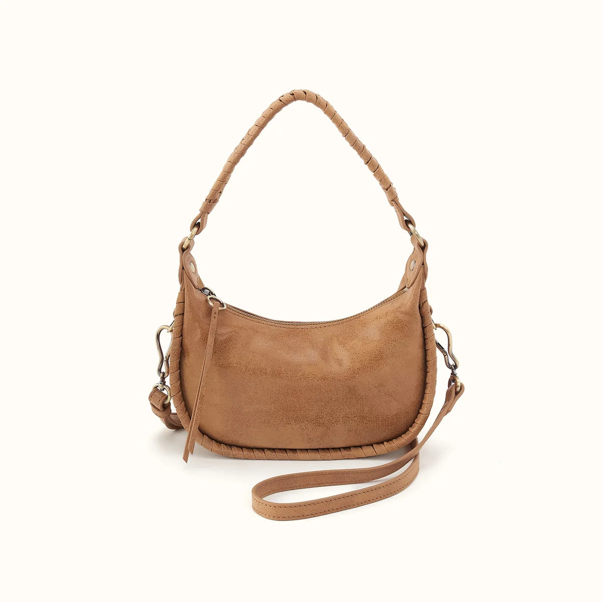 front view of the mia crossbody small in whiskey
