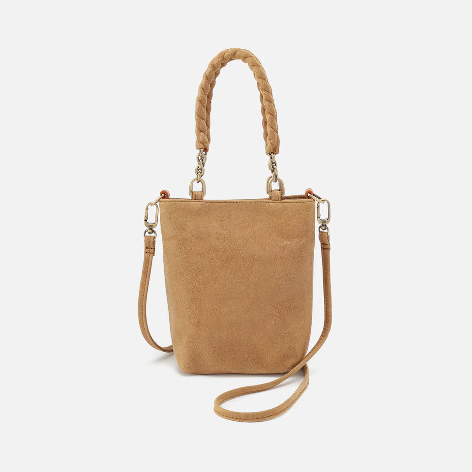 whiskey colored light brown Tennessee Mini Bag shown on a white background