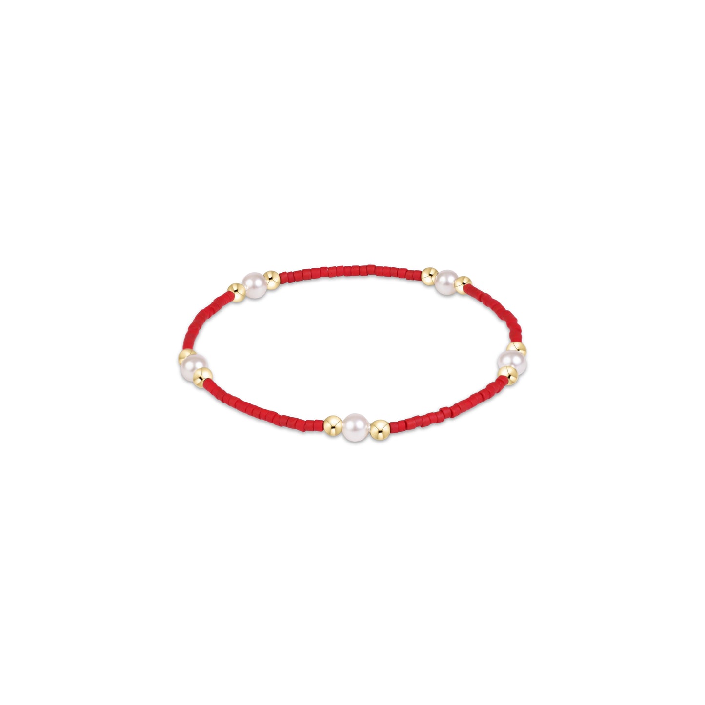 the Gameday Hope Purpose Pearl Bracelet, crimson