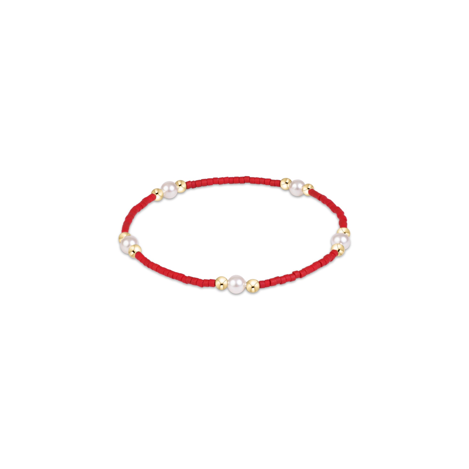 the Gameday Hope Purpose Pearl Bracelet, crimson