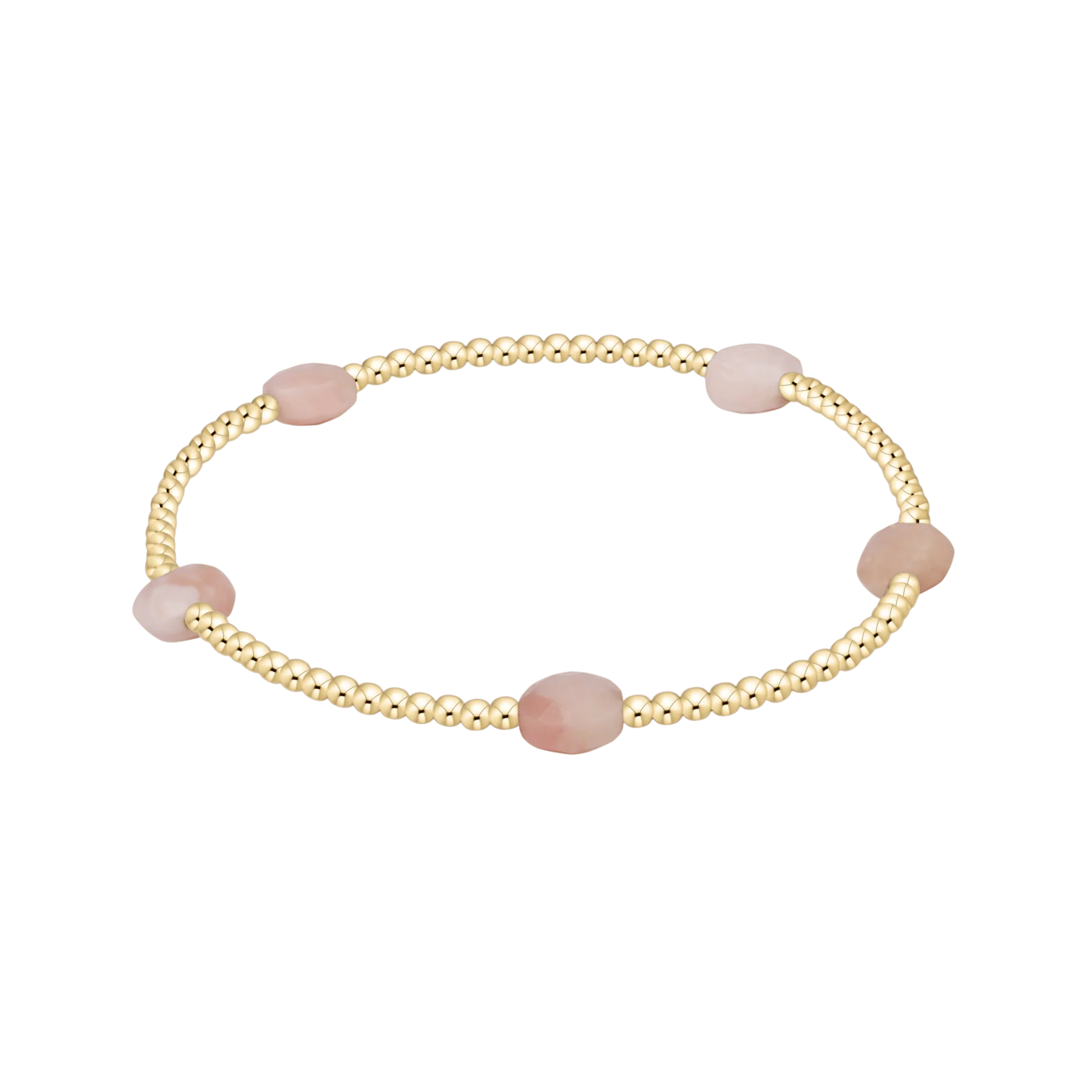 enewton Admire Small Gem 2mm Gold Bracelet in Pink Opal