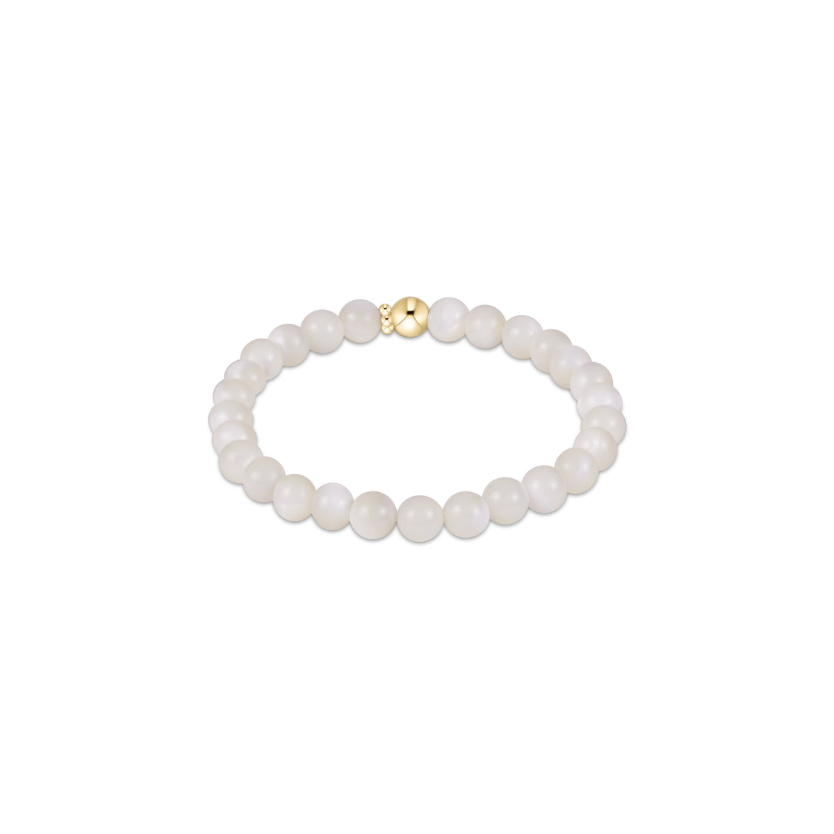 the Classic Gemstone 6mm Bracelet, Mother Of Pearl