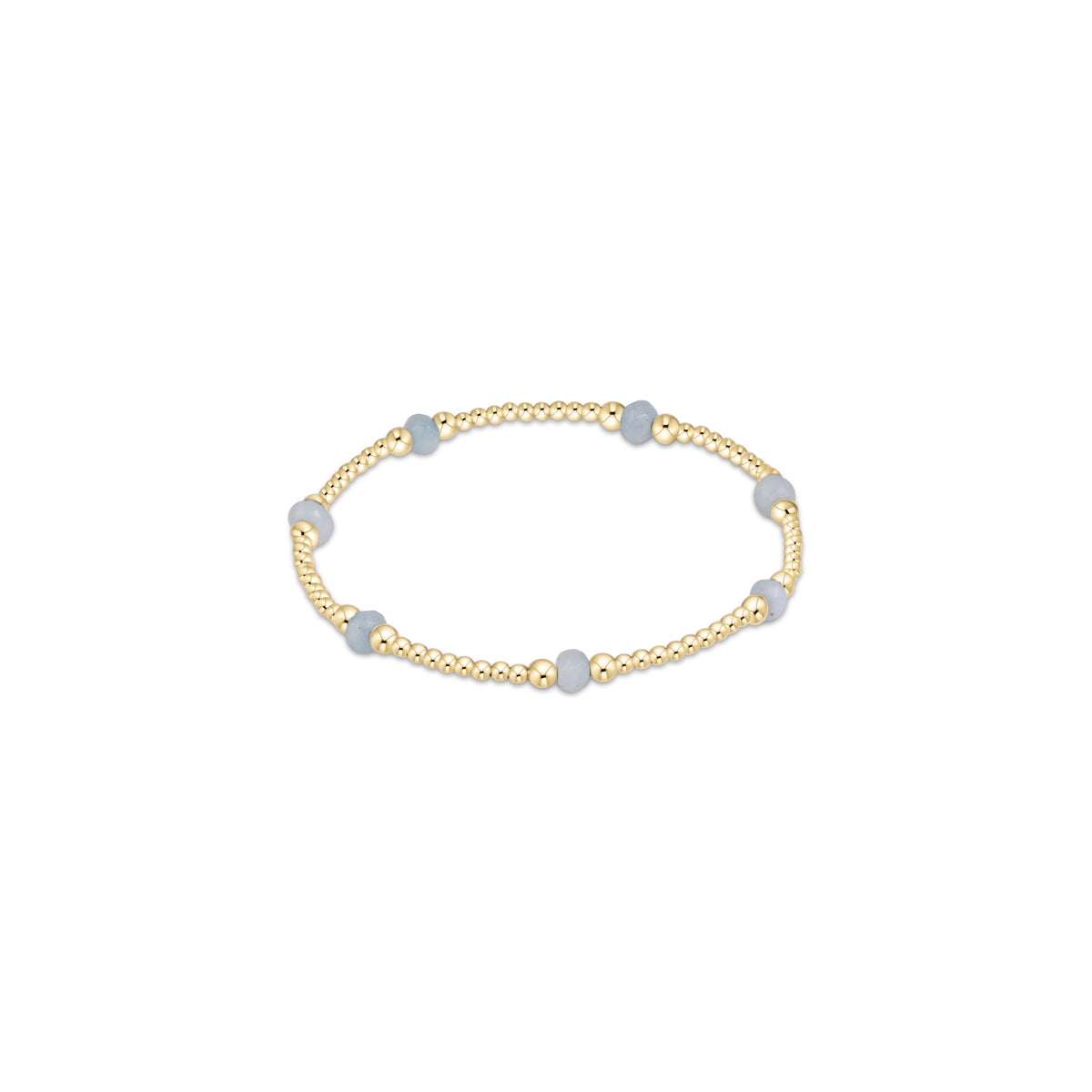 the Purpose Gemstone 4mm Bracelet, Aquamarine