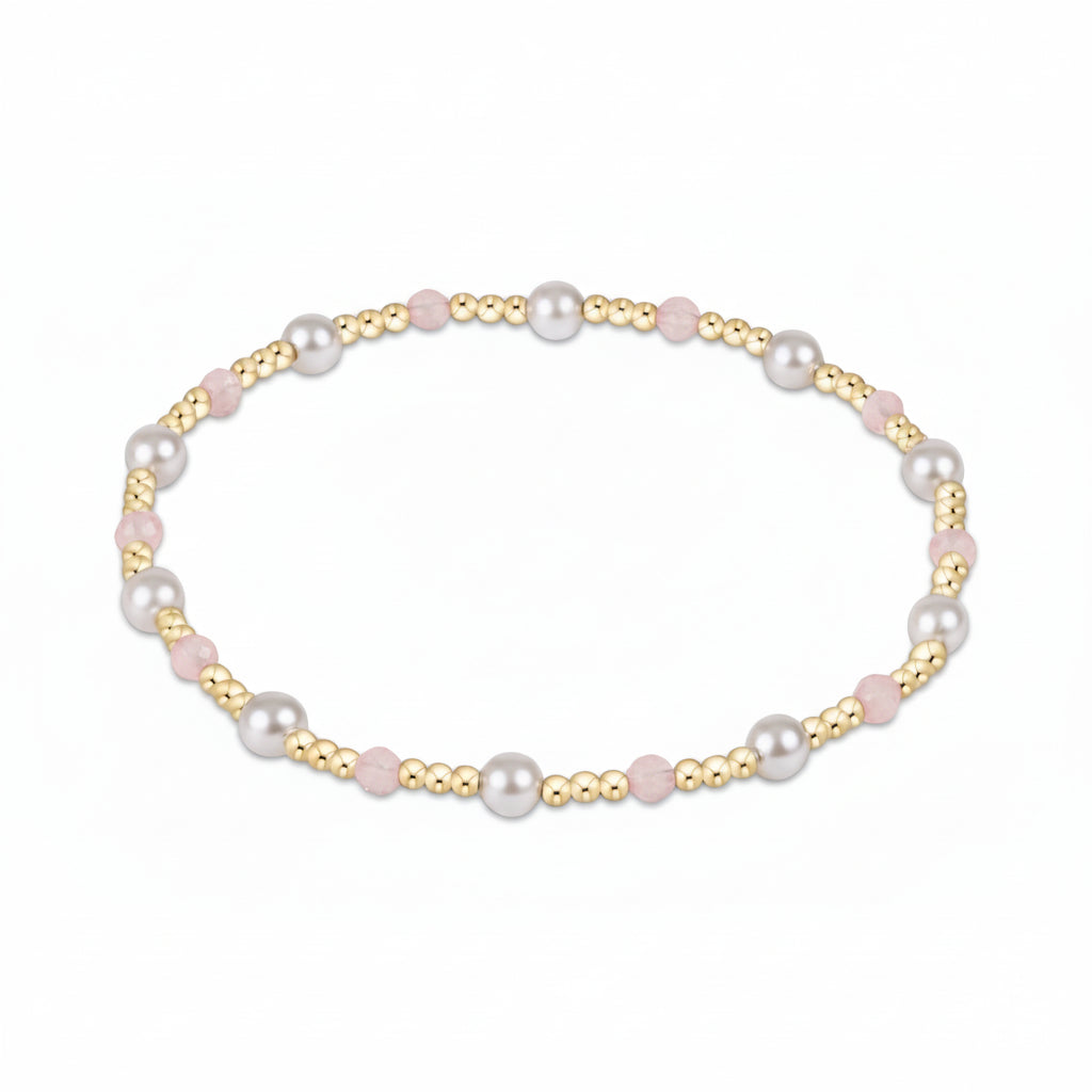 enewton Pearl Sincerity 4mm Gem Bracelet in pink opal on a white background