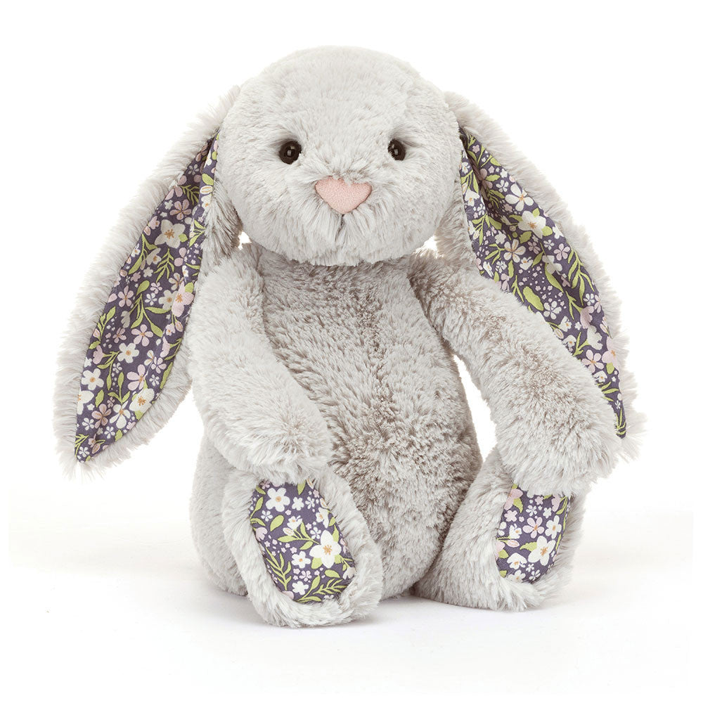 grey Blossom Bunny Small Plush Toy