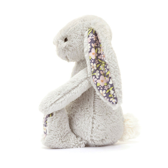 side view of silver Blossom Bunny Cherry Original Little Plush Toy