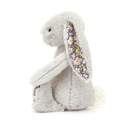 side view of silver Blossom Bunny Cherry Original Little Plush Toy