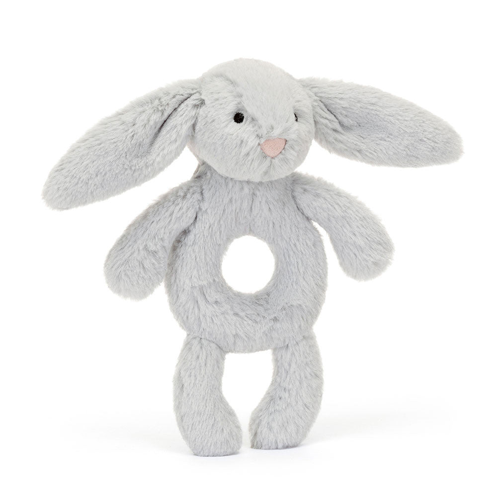 Stuffed Silver Rabbit Jellycat - Bashful Bunny Ring Rattle Plush Toy, Silver – Kitchen Store ...