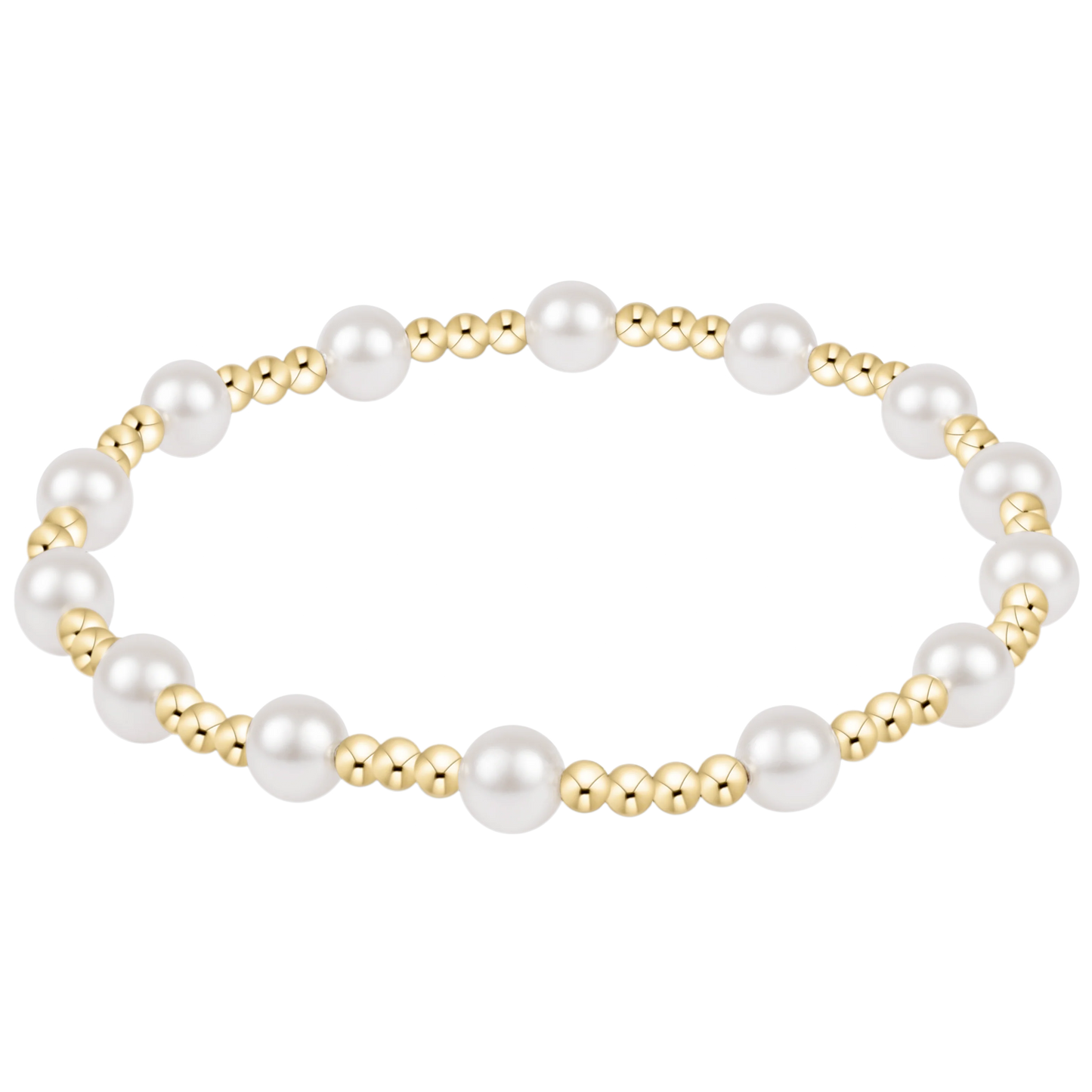 classic sincerity gold bracelet with 5mm pearls
