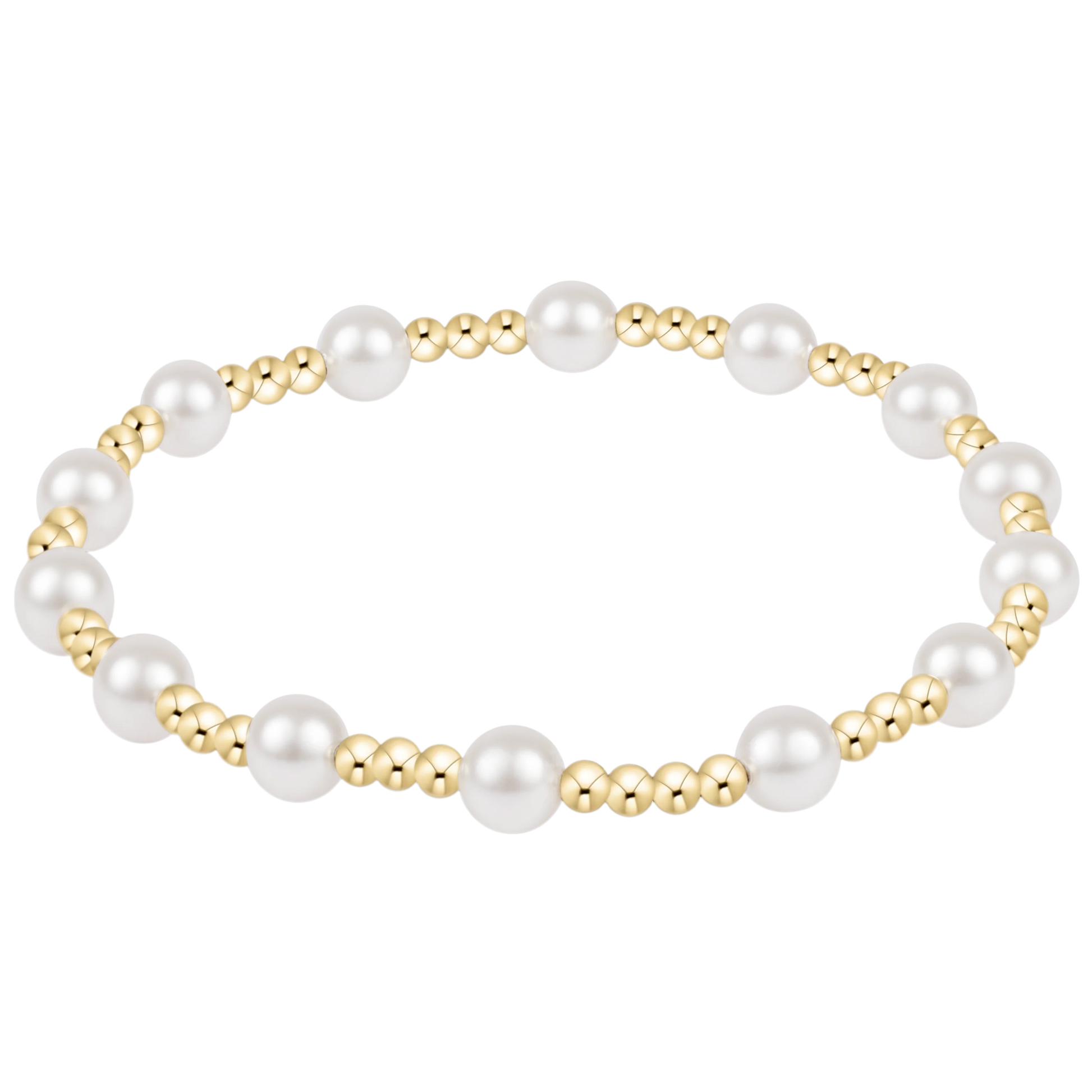 classic sincerity gold bracelet with 5mm pearls