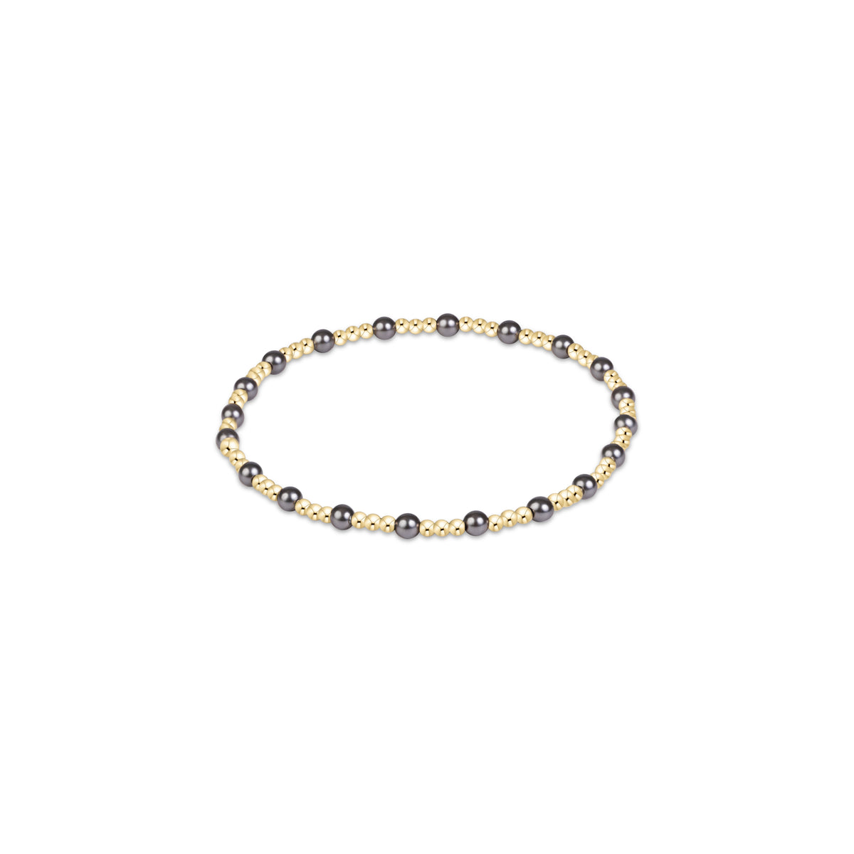 the Sincerity Pearl Dark Grey 3mm Bracelet
