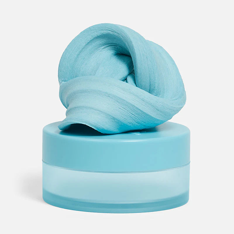  light blue fidget putty set on its container shown on a white background