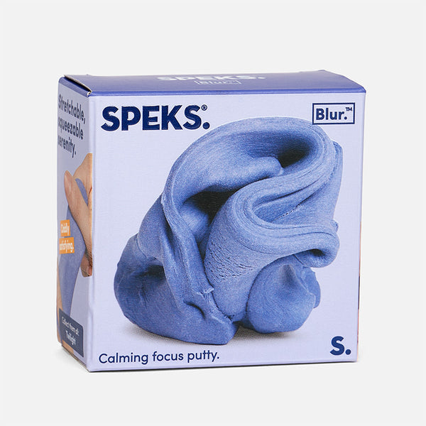 Speks calming focus putty packaging on a white background