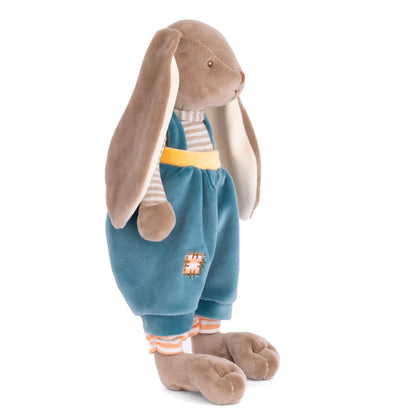 side view of bunny brother plush toy