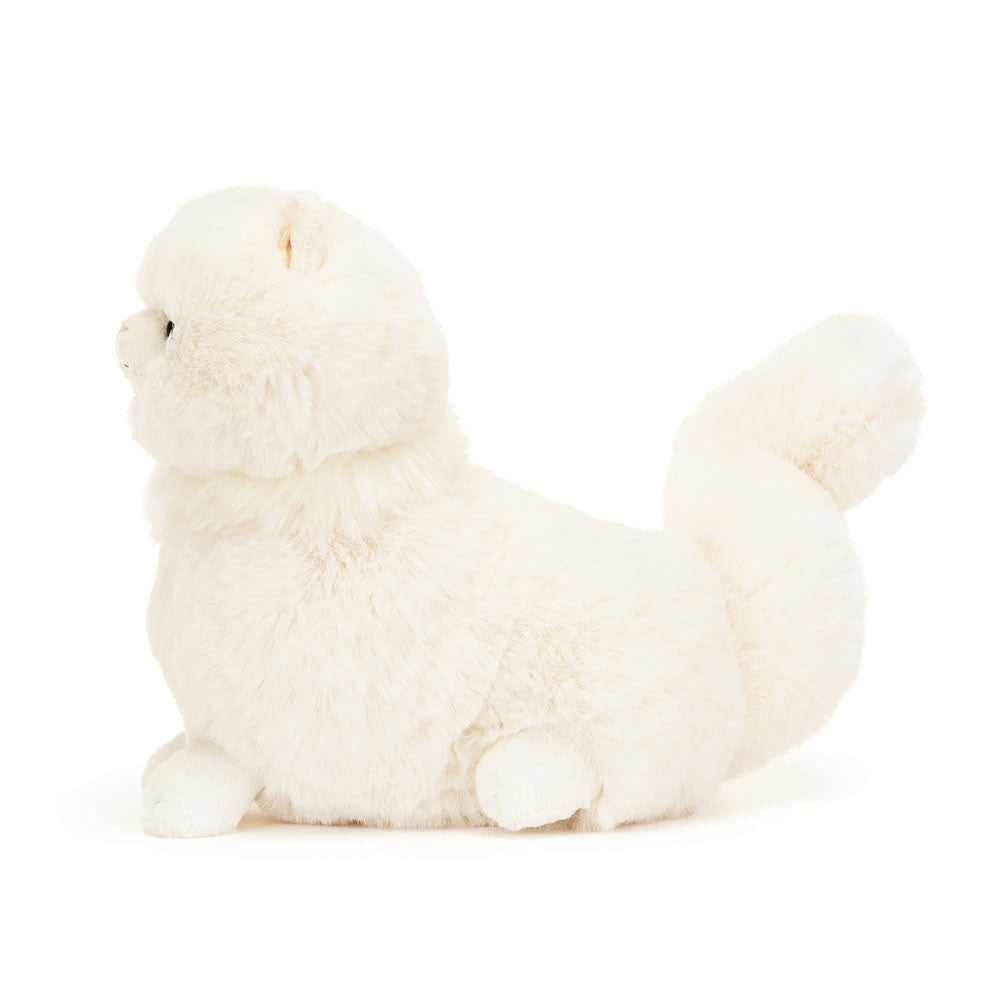 side view of Carissa Persian Cat Plush Toy.