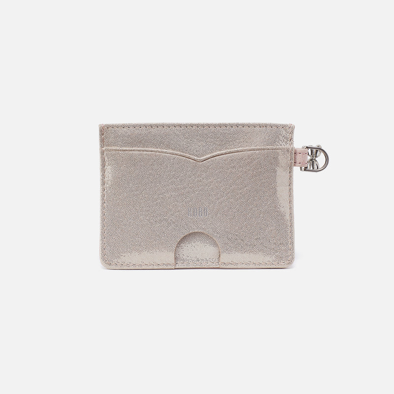 back view of blossom card wallet with silver backing