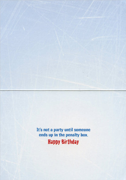 inside of card printed with text