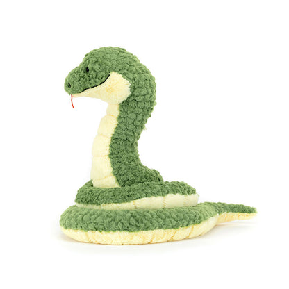 side view of Cizi Snake Plush Toy.