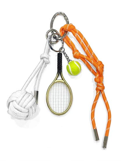 tennis bag charm shown on a white background