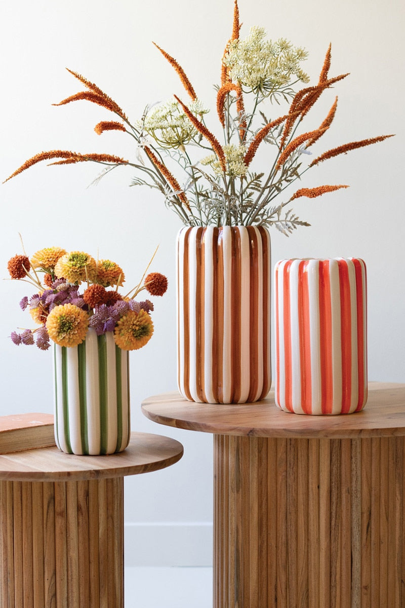 Kalalou - Vase with Vertical Stripes