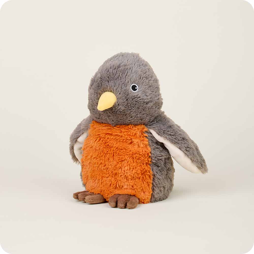 front view of american robin plush toy