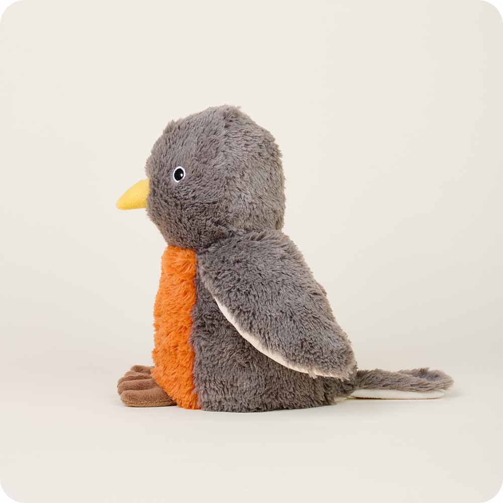 side view of american robin plush toy