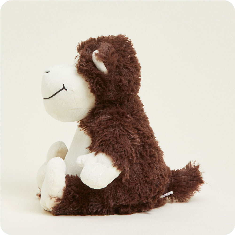 side view of monkey plush toy