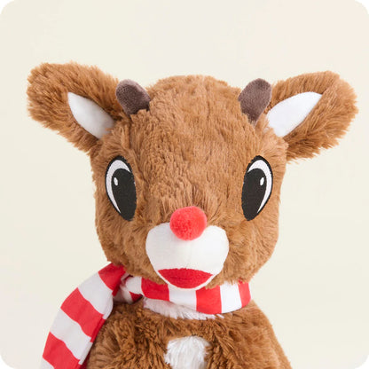 close-up of Rudolph warmies face