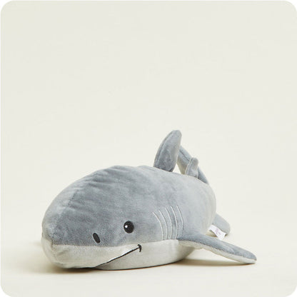 front view of shark plush toy