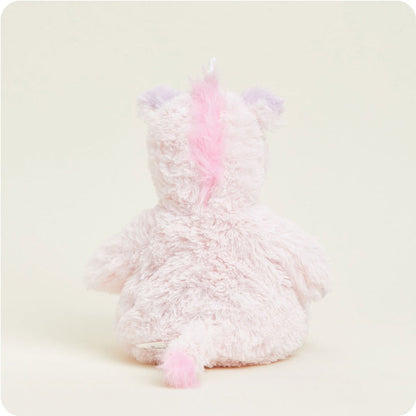 back view of pink unicorn plush toy