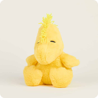 front view of woodstock plush toy