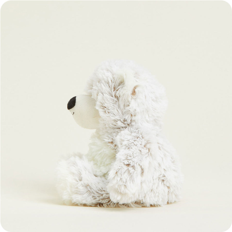 side view of Marshmallow Bear Junior Plush Toy.